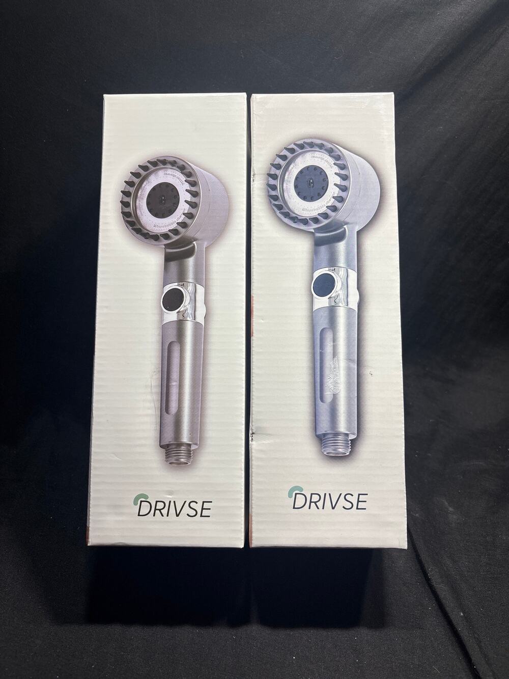 Lot of 2 Drivse High Pressure Filtered Shower Head Handheld Brushed Nickel NIOB